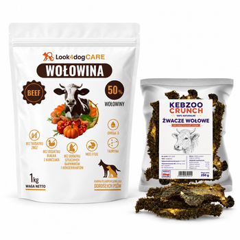 Starter dla Twojego pupila – Look4dog CARE Wołowina + żwacze wołowe